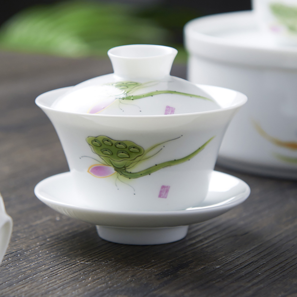 Gongfu Tea Set - Tureen en porcelaine de kaki Gaiwan