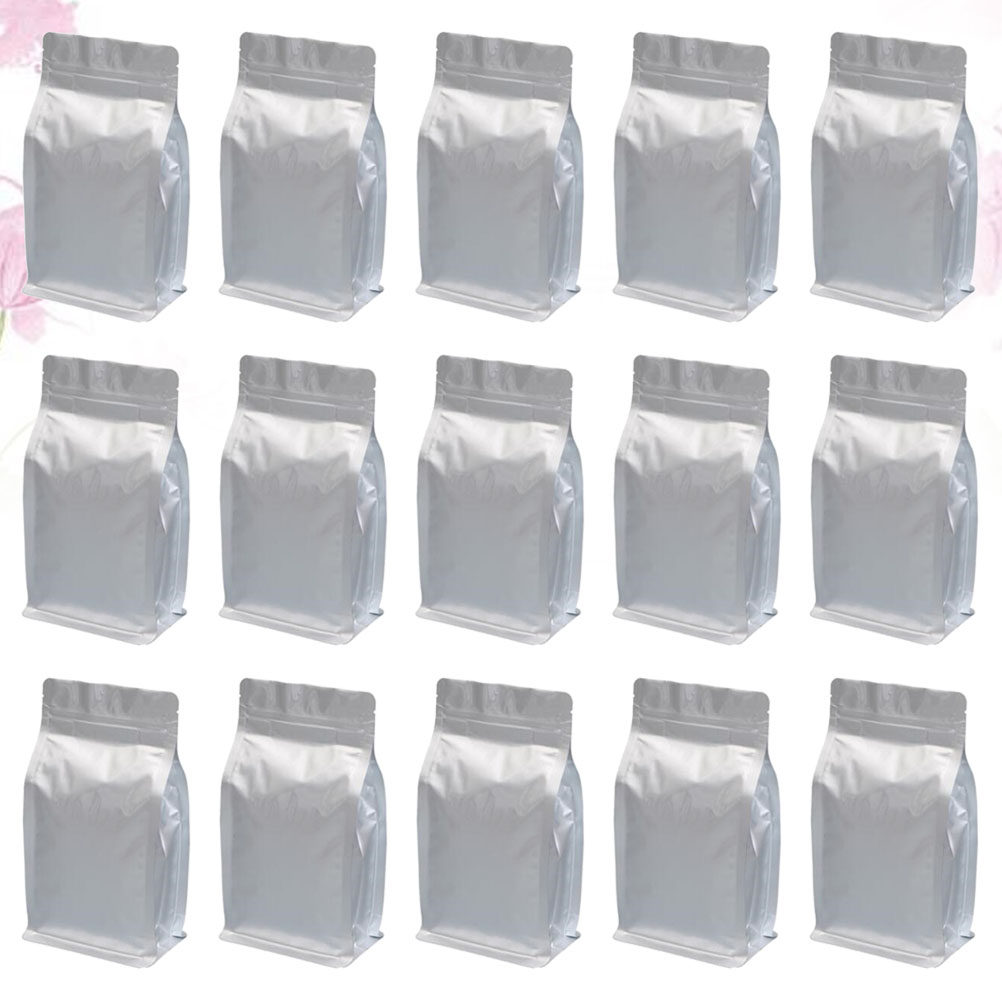 Coffee Tea & Jane - Sacs auto-scellants en aluminium argenté, 24x14x6cm,