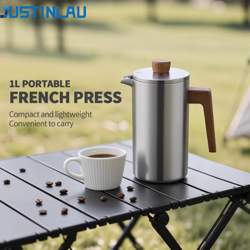 French Press Coffee & Tea - Cafetière à piston JUSTINLAU 1000 ml
