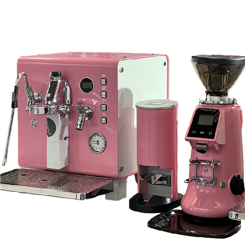 Coffee & Tea Haus - Machine à café professionnelle rose semi-automatique