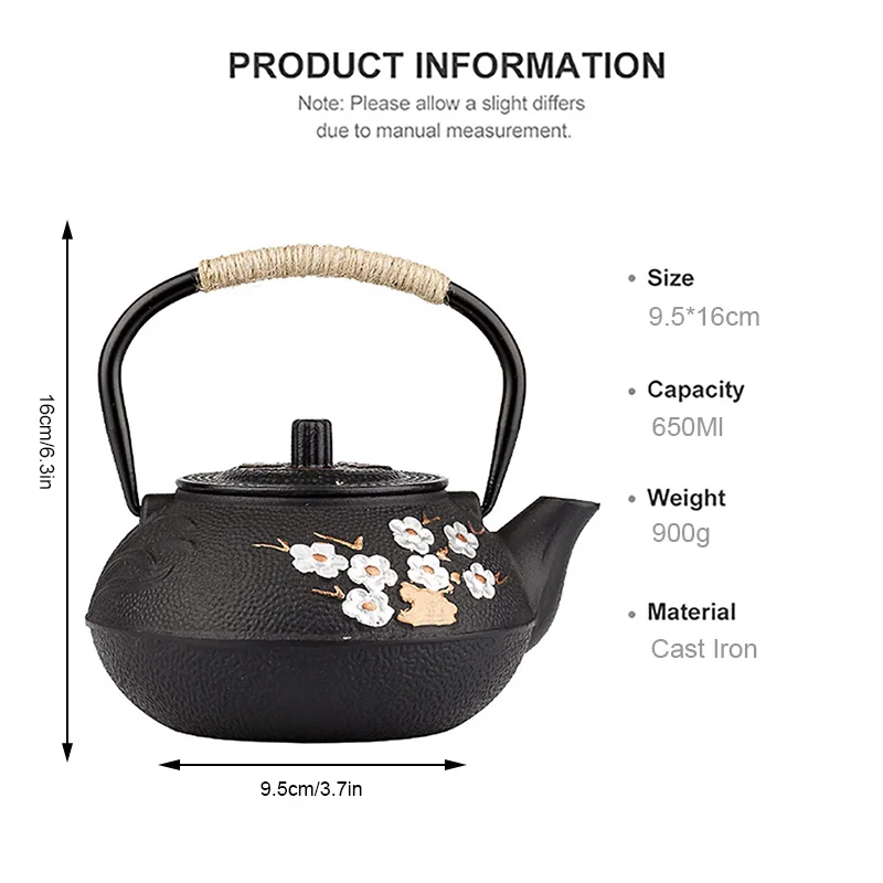 Théière de brassage peinte pru - Cast Iron Teapot avis et prix