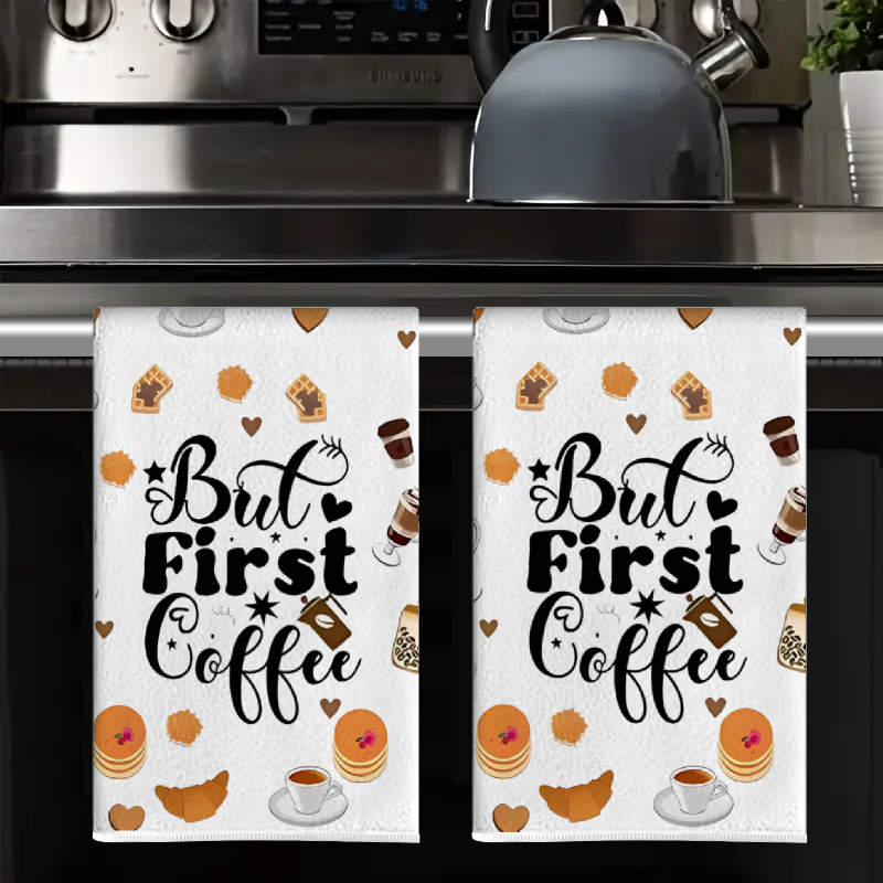 2 pièces, serviettes de cuisin - Coffee Tea Good Morning avis et prix