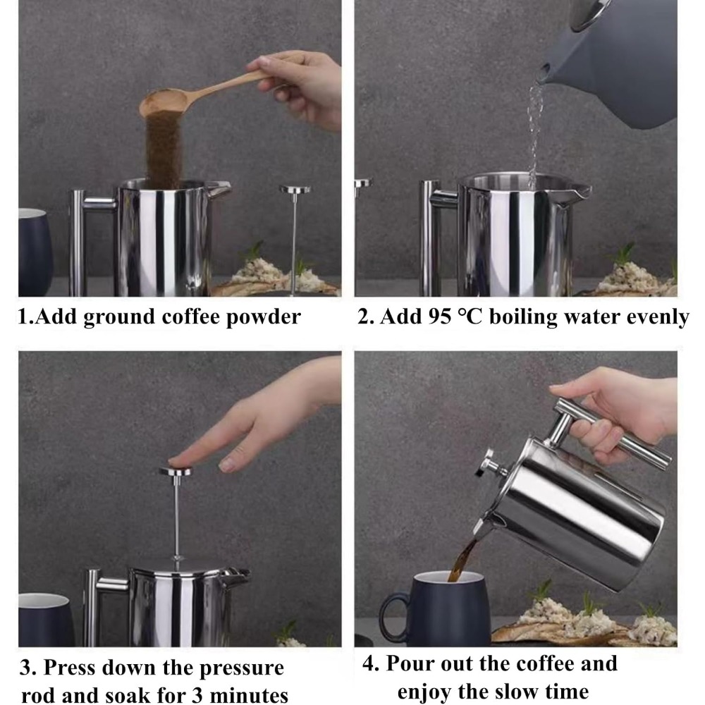Cafetière à piston, en acier i - French Press Coffee & Tea avis et prix