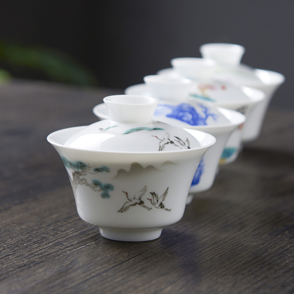 Tureen en porcelaine de kaki G - Gongfu Tea Set avis et prix