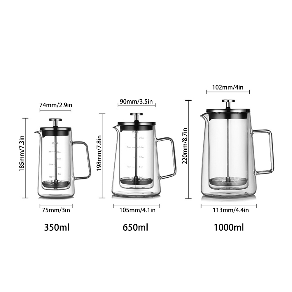 Pot à presse française Double  - French Press Coffee & Tea avis et prix