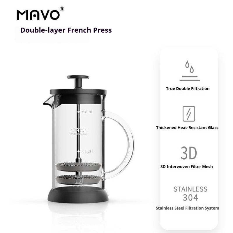 Cafetière à piston MAVO avec d - French Press Coffee & Tea avis et prix
