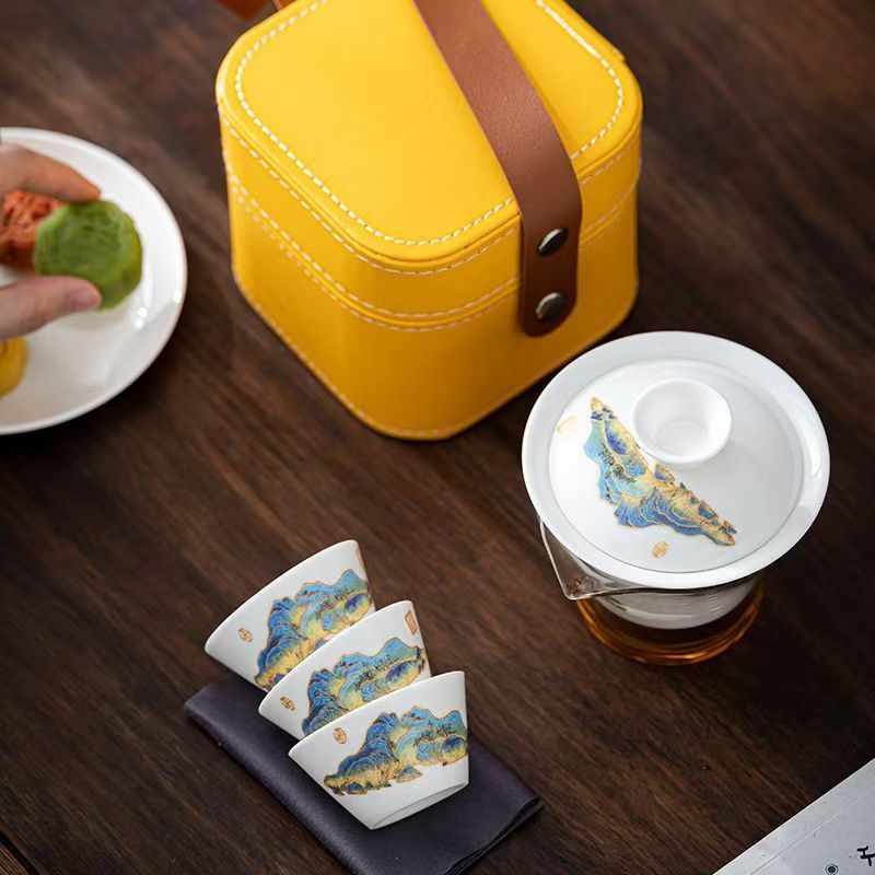 Service à thé en porcelaine bl - Gongfu Tea Set avis et prix