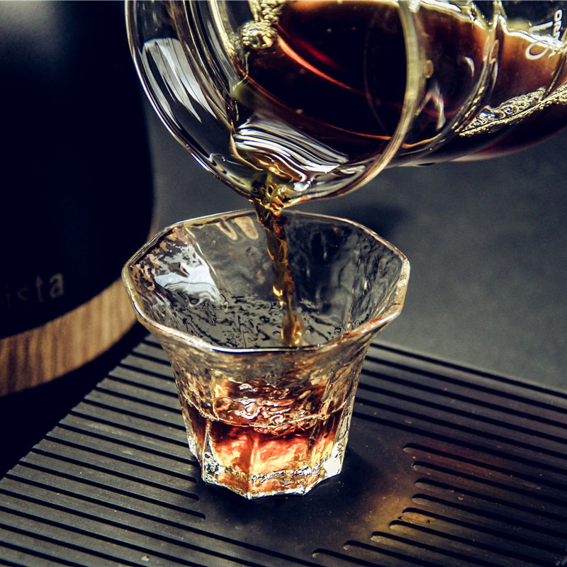 Petite tasse en verre octogona - Coffee Tea Tumbler avis et prix
