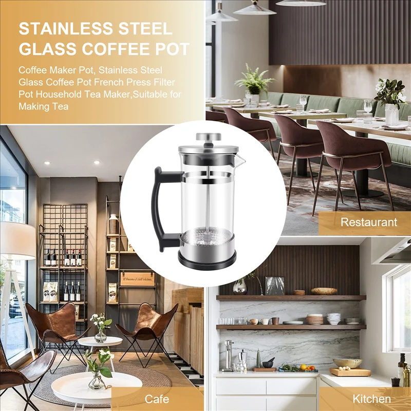 Cafetière à piston en verre bo - French Press Coffee & Tea avis et prix